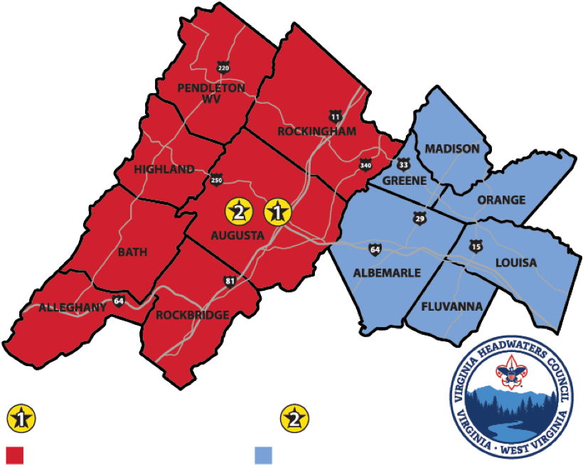 Virginia Headwaters Council Map